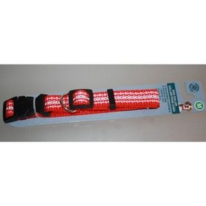 3/$15 Adjustable Red Dog Collar Fits 14-20 In Necks Med By Greenbrier NIP